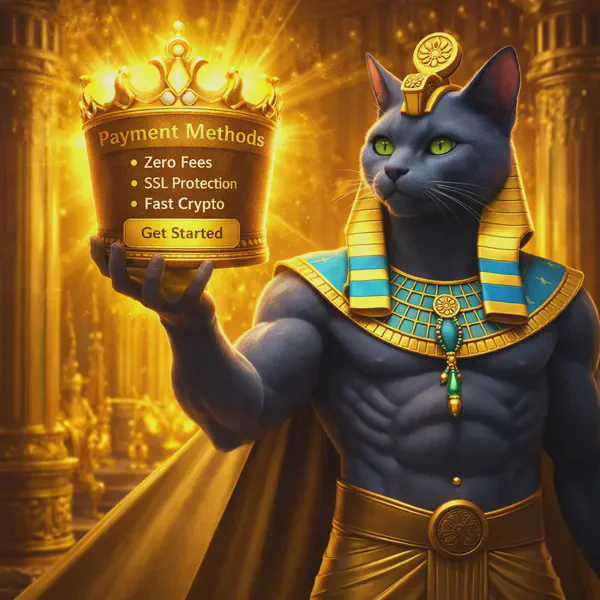 Felix inspects a radiant crown in Betalice, symbolizing secure and efficient payments.
